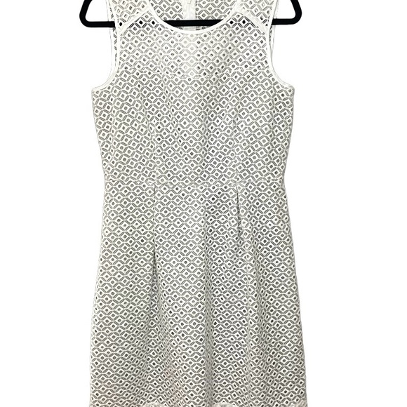 Calvin Klein Dresses & Skirts - CALVIN KLEIN Fit & Flare Embroidered Sleeveless
White Dress Size 10